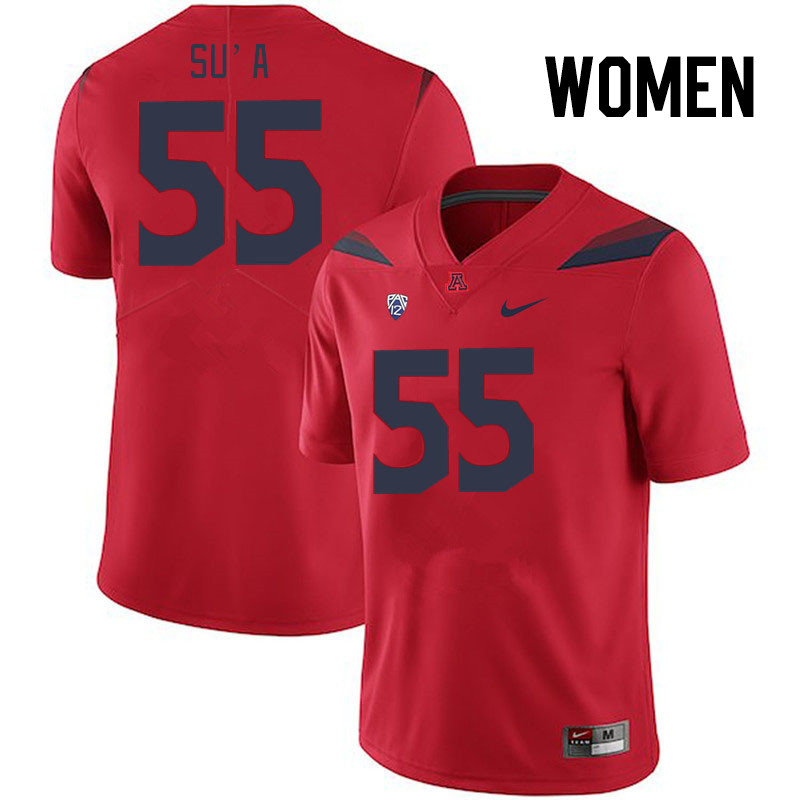Women #55 Leviticus Su'a Arizona Wildcats College Football Jerseys Stitched Sale-Red - Click Image to Close